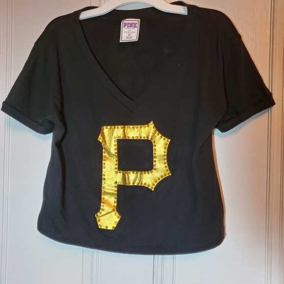 Victoria's Secret PINK Pittsburgh Pirates Crop Top XS - Picture 2 of 3